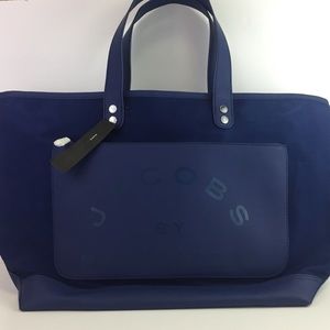 Jacobs by Marc Jacobs navy blue canvas tote bag